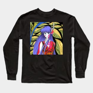 saori kido the athena goddess in totonac cloth ecopop Long Sleeve T-Shirt